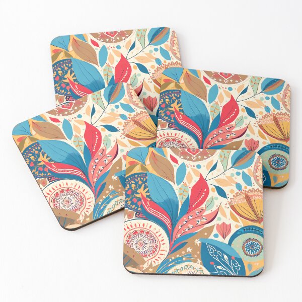 Item preview, boho style traditional colorful fabric pattern design designed and sold by ironpalette.
