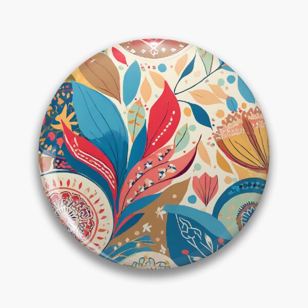 Item preview, boho style traditional colorful fabric pattern design designed and sold by ironpalette.