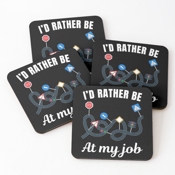 Item preview, I'd rather be at my job, funny driving instructor profession or occupation saying designed and sold by NBSStore.