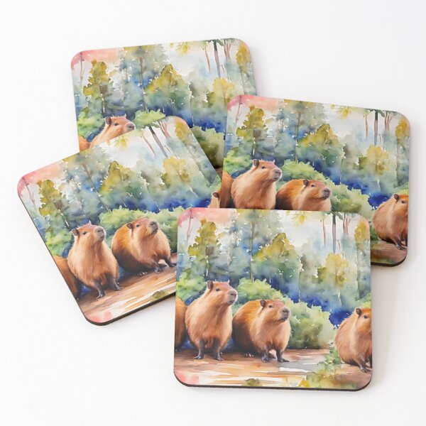 Item preview, Watercolor Capybara designed and sold by Bunmigraphics .