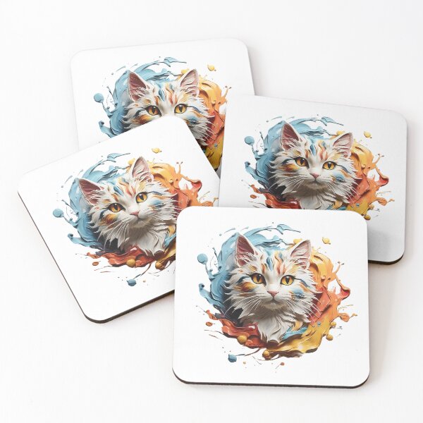 Item preview, 3D Cat logo with a cute and playful expression designed and sold by KaMP168.