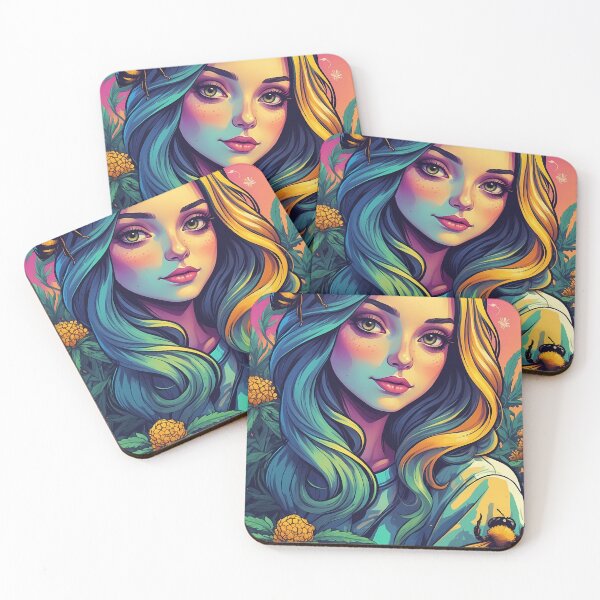 Item preview, Bee Woman Neon Colorway And My Fav Plant designed and sold by wojysmokes.