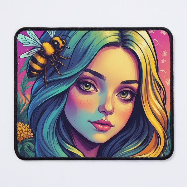 Item preview, Bee Woman Neon Colorway And My Fav Plant designed and sold by wojysmokes.