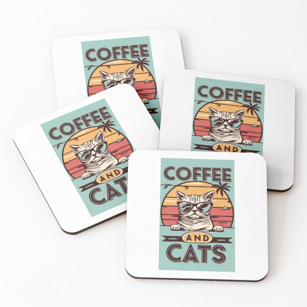 Item preview, vintage sun coffee and cats v26 designed and sold by FenwickDesign99.