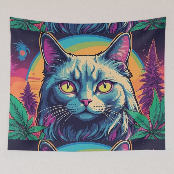 Item preview, Grumps the cat psychedelic wave trip-a-thon designed and sold by wojysmokes.