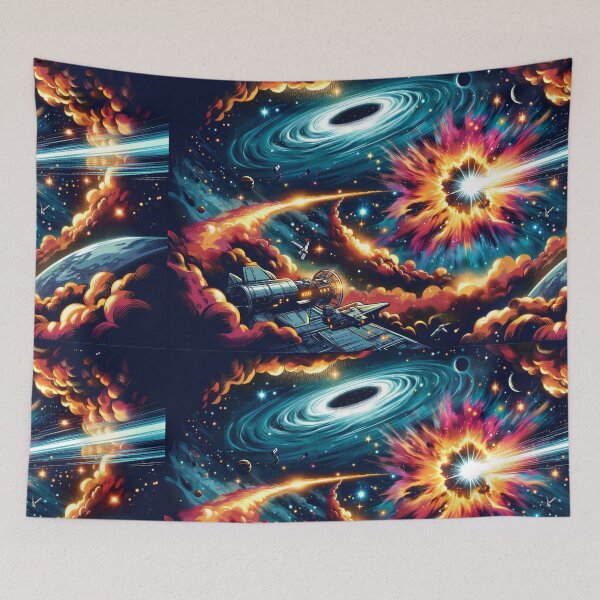 Item preview, Stellar Spectacle: Cosmic Marvel in Vibrant Hues designed and sold by ArtComixHaven.