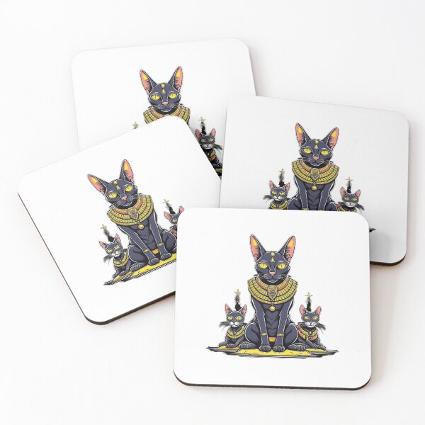 Item preview, Pharaonic Trio of Cats :from EgyApe Artists designed and sold by egyape ⭐⭐⭐⭐⭐.