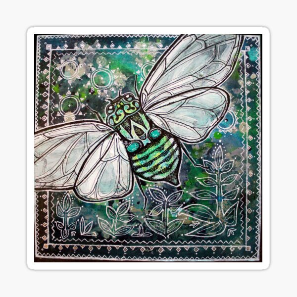 Cicada Summer Sticker