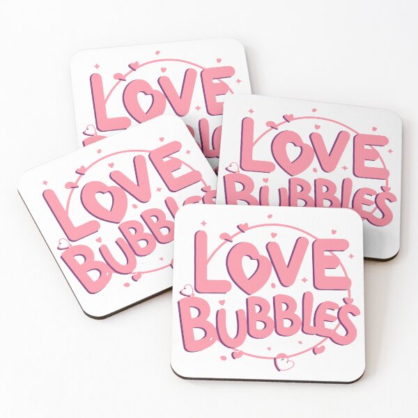 Item preview, Love Bubbles: Pink Message in Circle with Heart Decor designed and sold by HahaHandlesHub.