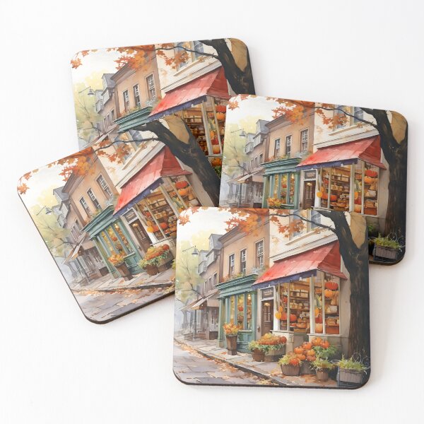 Item preview, Autumn Street Scenes - Vibrant Pumpkin and Fall Illustrations  designed and sold by PandaTShirtShop.