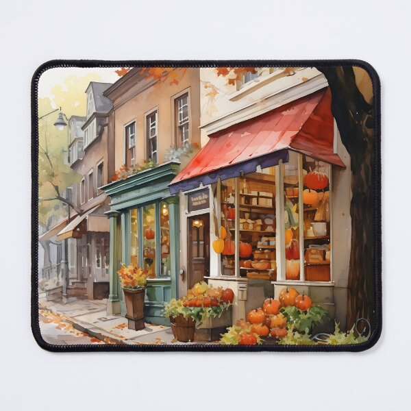 Item preview, Autumn Street Scenes - Vibrant Pumpkin and Fall Illustrations designed and sold by PandaTShirtShop.