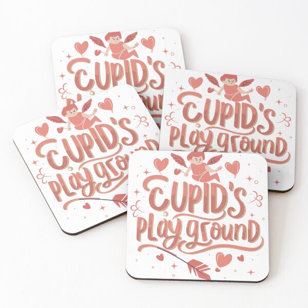 Item preview, Cupid's Playground: Playful Red Design with Cupid, Hearts, and Arrows designed and sold by HahaHandlesHub.