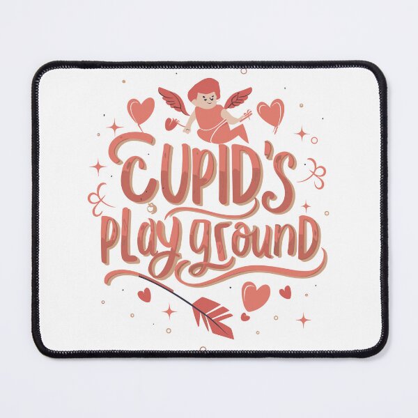 Item preview, Cupid's Playground: Playful Red Design with Cupid, Hearts, and Arrows designed and sold by HahaHandlesHub.