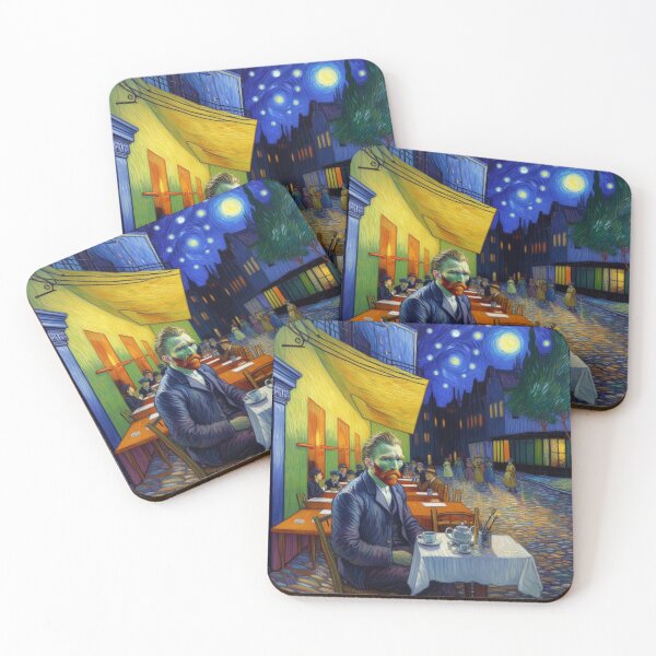Item preview, Café Van Gogh Famous painting parody designed and sold by ArtUnova.