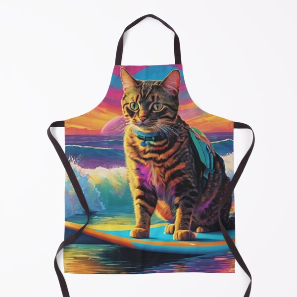 Item preview, Painting Of A Surfing Cat designed and sold by Bunmigraphics .