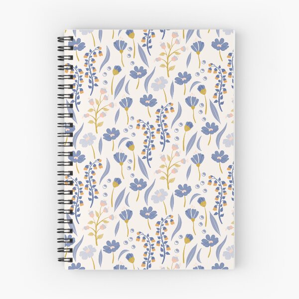 Item preview, Floral Pattern with Bell Flowers in pastel blue color palette designed and sold by BrankaPD.