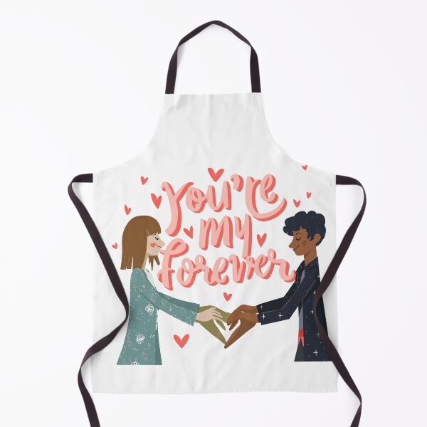 Item preview, Love Art Illustration: You're My Forever - Couple with Pink and Red Hearts designed and sold by HahaHandlesHub.