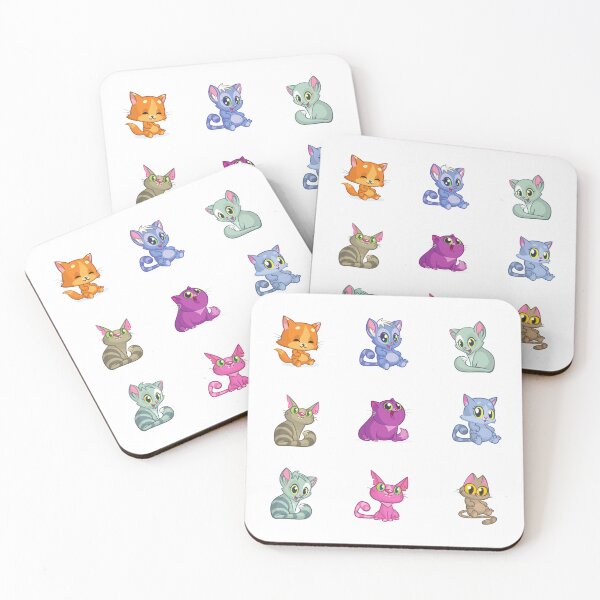 Item preview, Cute happy colorful kittens designed and sold by huape.