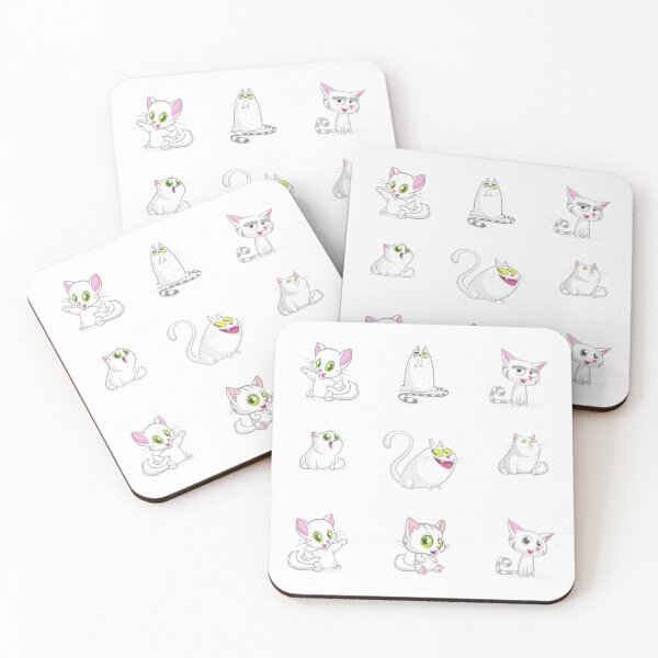 Item preview, cute white kitten waiting for you designed and sold by huape.