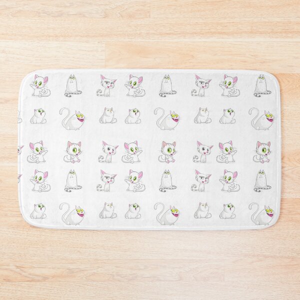 Item preview, cute white kitten waiting for you designed and sold by huape.