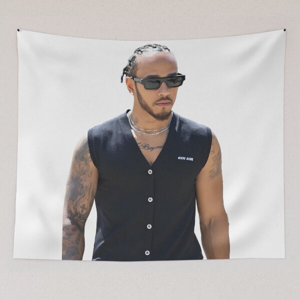 Item preview, Lewis Hamilton F1 Driver in Designer Vest George F1 Teammate designed and sold by FormulaGTee1.