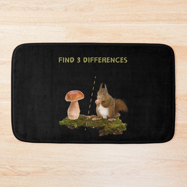 Item preview, Find 3 Differences Mushroom and a Squirrel Funny Essential T-shirt designed and sold by MAGness.