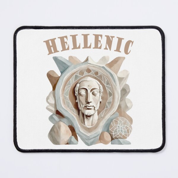 Item preview, boho style traditional Hellenic fabric pattern design designed and sold by ironpalette.