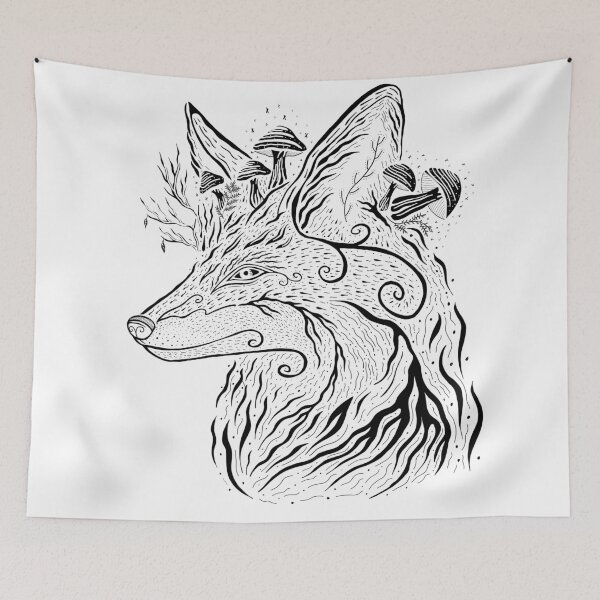 Item preview, Folklore psychedelic fox designed and sold by TheHugsja.