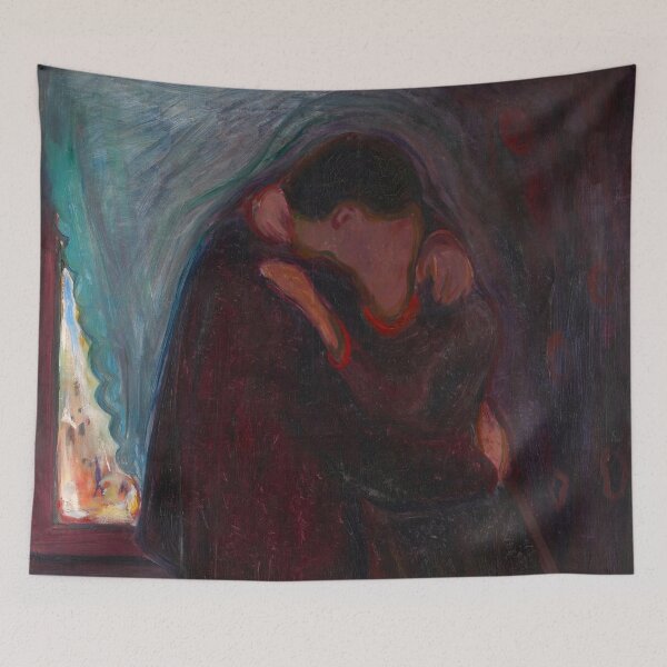 Item preview, The Kiss | Edvard Munch romantic couple kissing still life portrait painting designed and sold by Jéanpaul  Ferro.