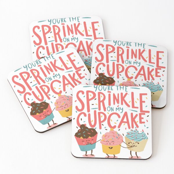 Item preview, You're the Sprinkle On My Cupcake: Playful Cupcake Trio Design with Colorful Sprinkles designed and sold by HahaHandlesHub.