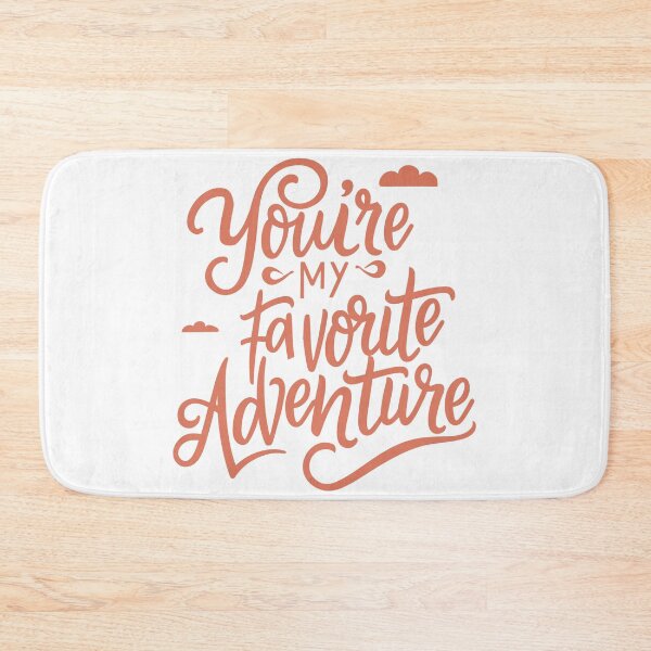 Item preview, You're My Favorite Adventure: Cute Red Font Design with Playful Cloud Decor for Couples designed and sold by HahaHandlesHub.