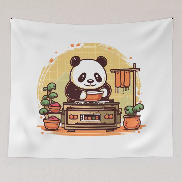 Item preview, cute chef panda bear designed and sold by javierparra.