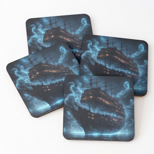 Item preview, Ethereal Odyssey: A Diffuse Ghost Ship in Dynamic Colors designed and sold by RedArtG09.
