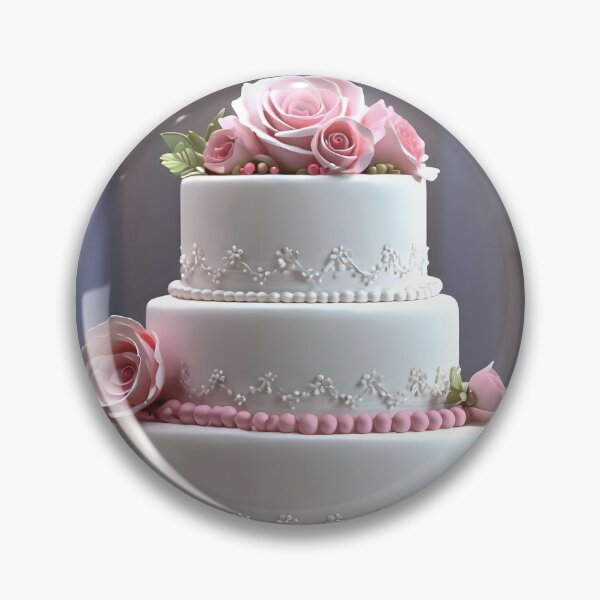 Item preview, Wedding Cake With Pink Roses designed and sold by JoyPhotoArt.