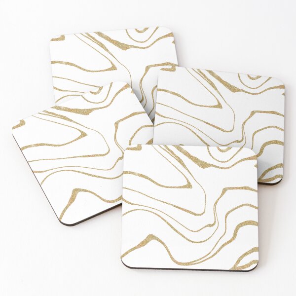 Item preview, Modern Abstract Liquid Swirl White Gold designed and sold by NdesignTrend.