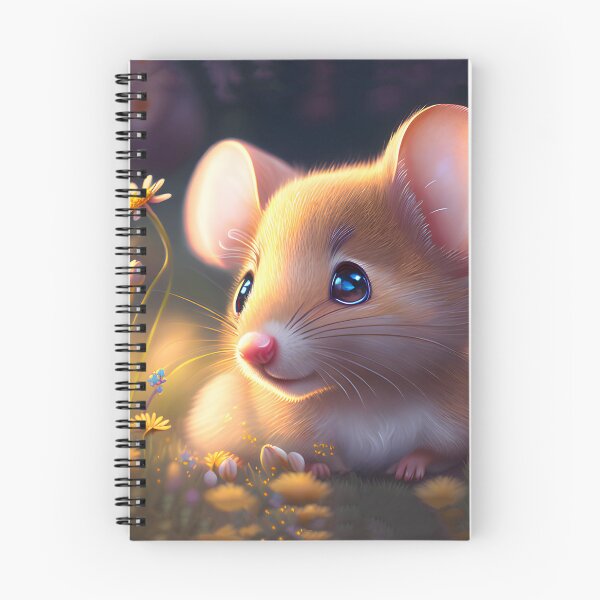 Item preview, Cute little mouse in a flower meadow designed and sold by MarionsArt.