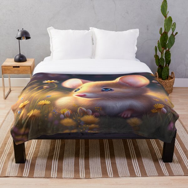 Item preview, Cute little mouse in a flower meadow designed and sold by MarionsArt.