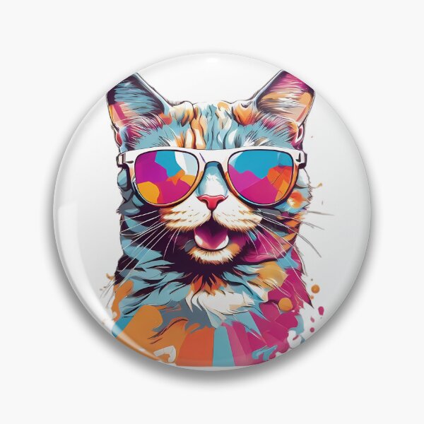 Item preview, Happy Cat Collection: Vector Style with Sunglasses designed and sold by QualitystreetES.