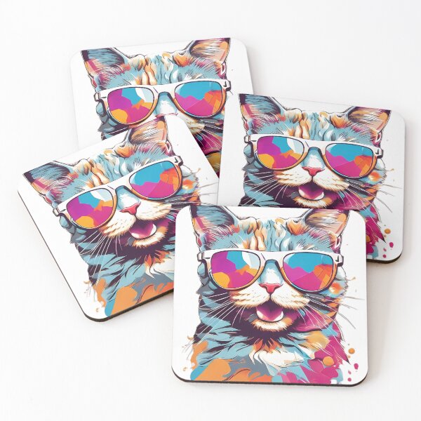 Item preview, Happy Cat Collection: Vector Style with Sunglasses designed and sold by QualitystreetES.