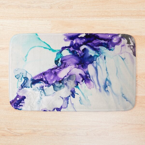 Item preview, Purple Blue Abstract Alcohol Ink designed and sold by heatherdoucette.