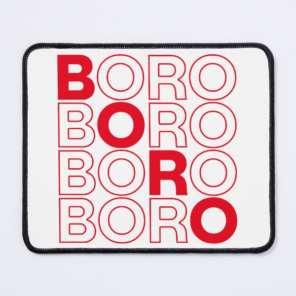 Item preview, Boro Red Outline White Background designed and sold by Logo-A-GoGo.