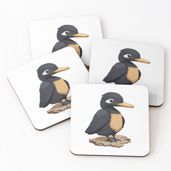 Artikelvorschau, „Bezaubernder Chibi-Kormoran – verspielte Vogelillustration für Vogelliebhaber“ entworfen und verkauft von EcoArtShop.