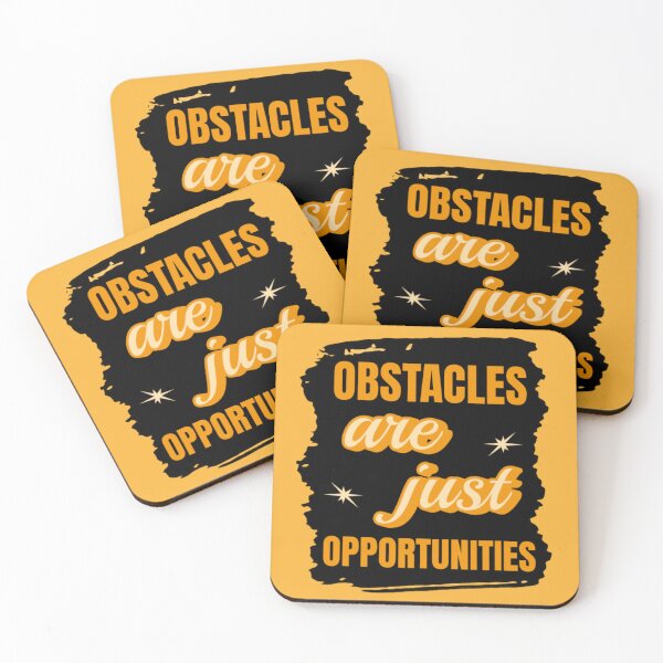 Item preview, Motivational quotes, Obstacles are just opportunities designed and sold by BlueGoldArt.