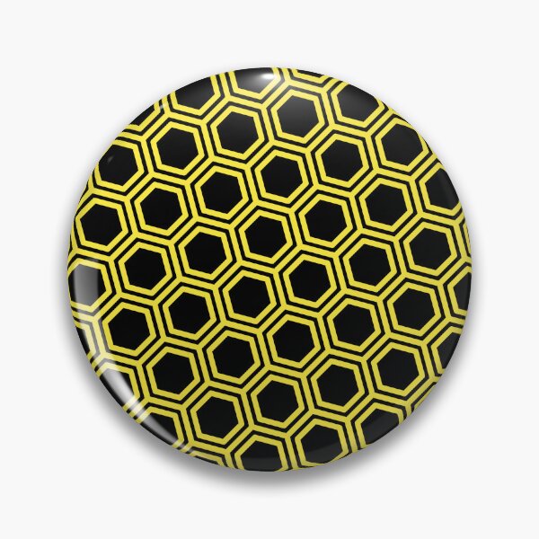 Item preview, Pattern hexagon gold on black background designed and sold by Heraldry design.