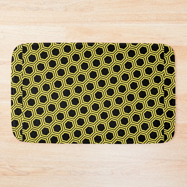 Item preview, Pattern hexagon gold on black background designed and sold by Heraldry design.