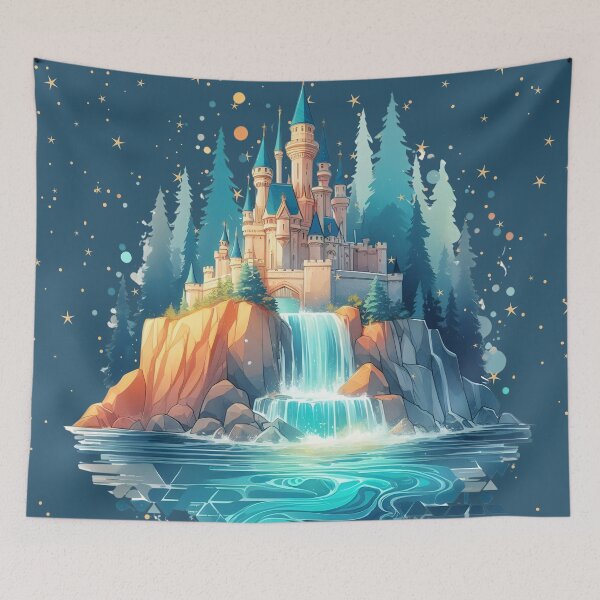 Item preview, Beautiful Fastasy castle with waterfall designed and sold by Fr0mtheMachine.