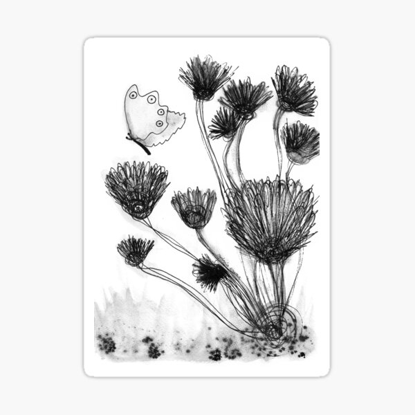 SPRING IN BLACK Sticker