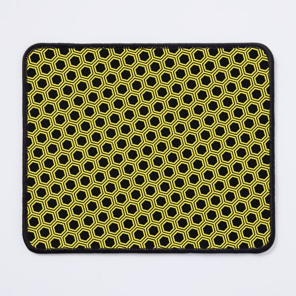 Item preview, Pattern hexagon gold on black background designed and sold by lachataigne.