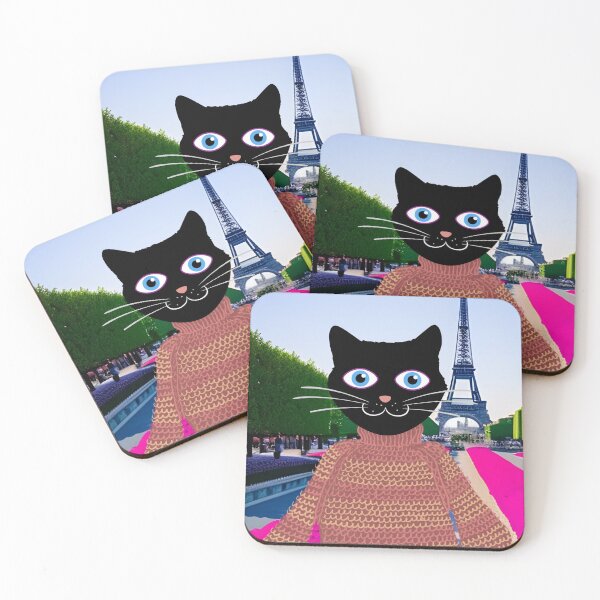 Item preview, Black cat in Paris designed and sold by GasconyPassion.