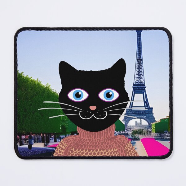 Item preview, Black cat in Paris designed and sold by GasconyPassion.